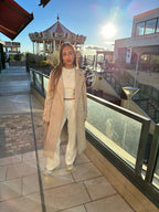 TRENCH EN CUIR BEIGE