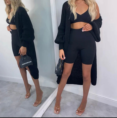 VESTE LONGUE EN LAINE NOIR
